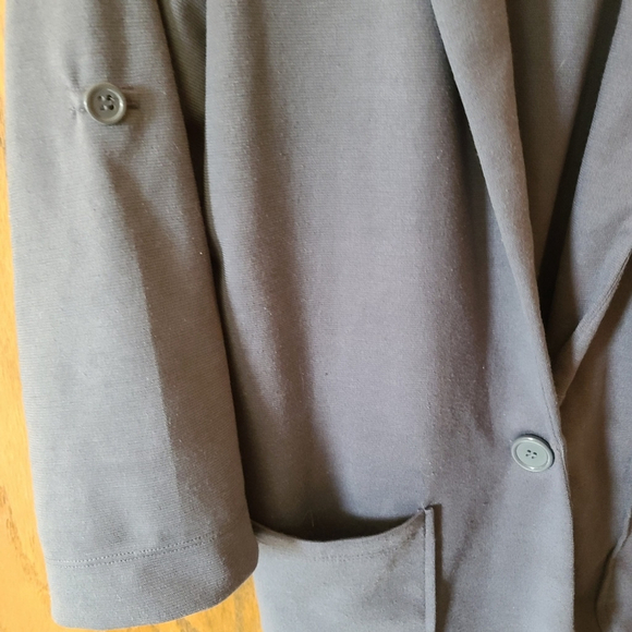 Energie Women's L Gray Jacket with 3/4 Roll-Up Sleeves - Picture 4 of 11